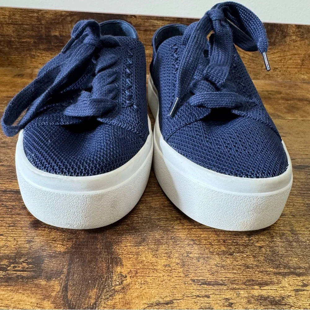Lucky Brand Talena Knit Lace-up‎ Sneakers Peacoat Navy Knit Size 7